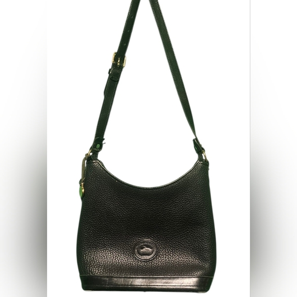 Dooney & Bourke Handbags - Vintage Dooney & Bourke Black Calfskin Leather Hobo – Adjustable Crossbody EUC
